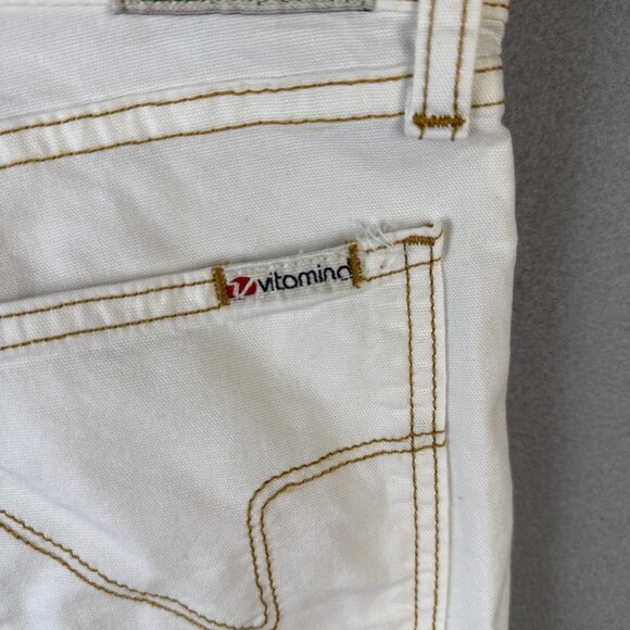 Vitamina Jeans Womens Size EU 44 White US 30 x 31 Straight Leg Denim Pants Italy - Picture 8 of 11